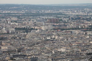 aerial view, autumn, city, cityscape, day, diffuse, diffused light, France, Ile-De-France, Paris