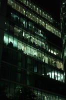 artificial lighting, below, building, England, facade, London, night, office, The United Kingdom