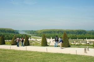 day, eye level view, France, grass, group, hedge, Ile-De-France, landmarks, Palace of Versailles, Paris, park, path, people, spring, summer, summer, sunny, vegetation