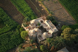 aerial view, building, dusk, East Timor, Egypt, Egypt, palm, tree, vegetation