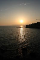 Alghero, dusk, eye level view, Italia , Sardegna, seascape, sky, sun, sunset