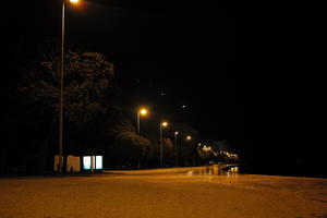 artificial lighting, city, Croatia, eye level view, night, promenade, spring, street light, treeline, waterfront, Zadar, Zadarska