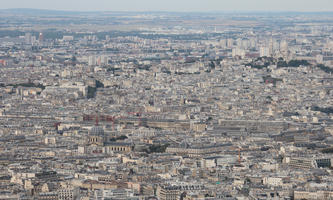 aerial view, autumn, city, cityscape, day, diffuse, diffused light, France, Ile-De-France, Paris