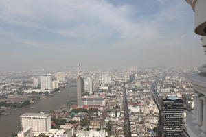 aerial view, autumn, Bangkok, cityscape, day, direct sunlight, elevated, Krung Thep Mahanakhon, natural light, open space, outdoors, river, sunny, Thailand