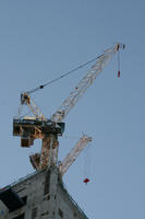 below, crane, day, diffuse, diffused light, England, London, summer, The United Kingdom