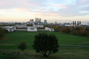 cityscape, day, dusk, elevated, England, Greenwich Park, London, park, The United Kingdom, tree