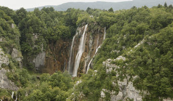 Croatia, day, diffuse, diffused light, elevated, Karlovacka, natural light, summer, waterfall, woodland