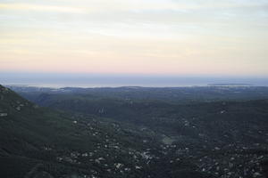 ambient light, clear, diffuse, diffused light, dusk, elevated, France, Gourdon, mountain, natural light, Provence Alpes Cote D