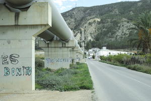 cloudy, day, eye level view, Orihuela, pipe, road, Spain, Valenciana