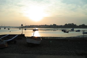 boat, Christchurch, coastline, day, dusk, England, eye level view, The United Kingdom