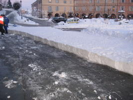 day, eye level view, Italia , Mondovi, Piemonte, snow, street, winter