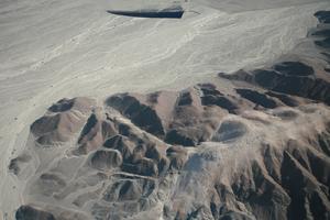 aerial view, day, desert, Ica, mountain, natural light, Nazca, Peru, riverbed, sunny