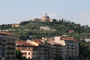 building, day, direct sunlight, eye level view, hill, Italia , natural light, residential, summer, sunny, town, Veneto, Verona