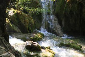 Croatia, day, eye level view, Karlovacka, rockery, sunny, waterfall