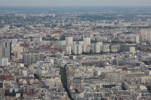 aerial view, autumn, city, cityscape, day, diffuse, diffused light, France, Ile-De-France, Paris