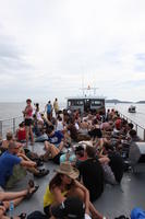 boat, casual, day, diffuse, diffused light, eye level view, group, people, sitting, summer, Thailand