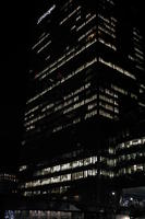 artificial lighting, building, building, England, eye level view, London, looking up, night, office, The United Kingdom, tower, winter