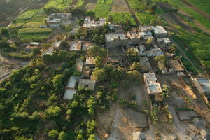 aerial view, building, dusk, East Timor, Egypt, Egypt, palm, tree, vegetation