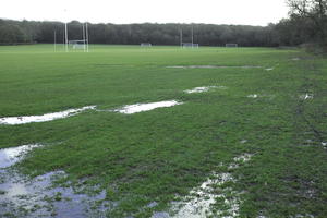 cloudy, day, England, eye level view, football pitch, grass, London, The United Kingdom, winter