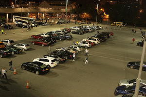 artificial lighting, car, elevated, England, London, night, parking, The United Kingdom