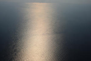 aerial view, backlight, bright, effect, glow, Italia , morning, natural light, overlay, reflected, seascape, sun glare, sunshine, Toscana, water, waterscape