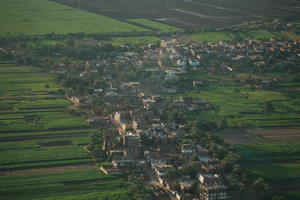 aerial view, dusk, East Timor, Egypt, Egypt, palm, town, tree, vegetation