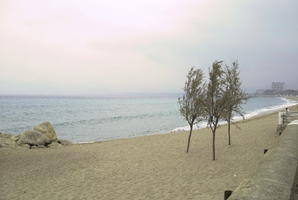 beach, Cannes, day, eye level view, France, overcast, Provence Alpes Cote D