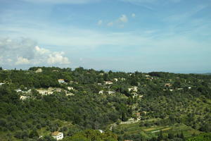 Chateauneuf, clear, day, elevated, eye level view, France, mountain, Provence Alpes Cote D