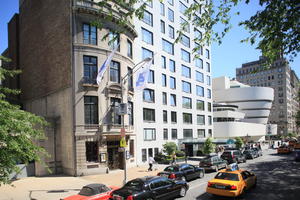 building, car, day, elevated, facade, Guggenheim Museum, Manhattan, New York, street, sunny, taxi, The United States