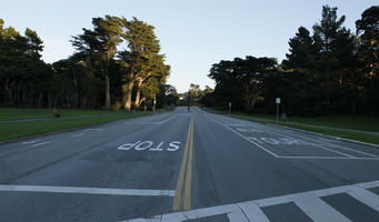 California, diffuse, diffused light, evening, eye level view, San Francisco, street, summer, The United States