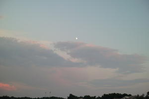 Cirrocumulus, Cirrostratus, cloud, cloudy, Croatia, dusk, evening, eye level view, moon, open space, sky, summer, Zadarska