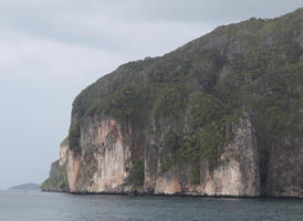 cliff, day, diffuse, diffused light, eye level view, seascape, summer, Thailand