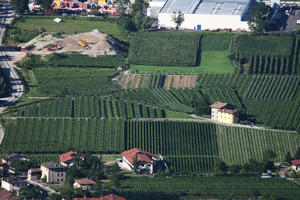 aerial view, day, field, Italia , Lombardia, summer, sunny, village