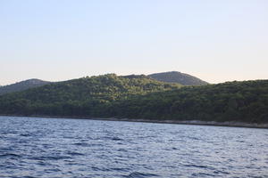 coastline, Croatia, dusk, eye level view, seascape, woodland, Zadar, Zadarska