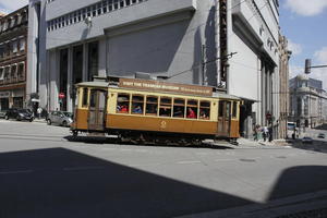 day, eye level view, Porto, Porto, Portugal, spring, street, sunny, tram, urban