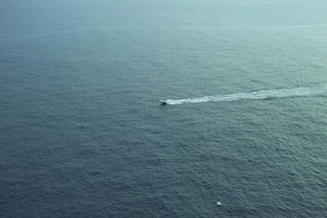 afternoon, boat trails, cloudy, day, elevated, looking down, Monaco, Monte Carlo, Monte-Carlo, overcast, seascape, sun glare, top-down perspective, water, winter