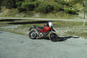 autumn, bright, day, eye level view, France, motorcycle, mountain, Provence Alpes Cote D