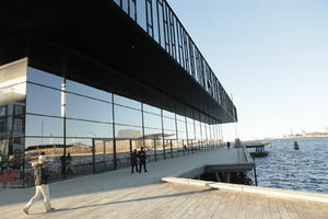 building, Copenhagen , day, decking, eye level view, facade, glass, sunny, winter