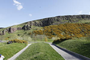 afternoon, day, Edinburgh, eye level view, grass, hill, natural light, park, path, Scotland, spring, The United Kingdom