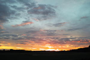 cloudy, day, eye level view, open space, Poland, sky, sunset, sunset, Wielkopolskie, winter, Wolsztyn