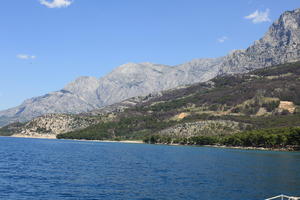 coastline, Croatia, day, eye level view, Makarska, mountain, seascape, Splitsko-Dalmatinska, summer, tree, vegetation