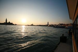 architecture, building, day, dusk, eye level view, Italia , seascape, sky, sun, sunset, Veneto, Venice