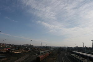 day, elevated, Poprad, Presovsky, railway, Slovakia, station, train, transport