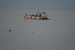 Analipsi, autumn, boat, eye level view, Greece, Iraklion (Crete), seascape, twilight