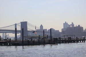 cityscape, day, eye level view, Manhattan, New York, quay, river, The United States