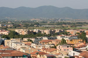 afternoon, building, day, direct sunlight, elevated, Grosseto, Italia , natural light, summer, Toscana, town, vegetation