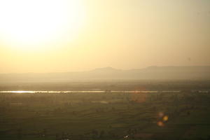 aerial view, clear, dusk, East Timor, Egypt, Egypt, sky, sun, sunset