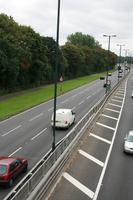 car, day, elevated, England, grass, guardrail, London, natural light, road, The United Kingdom, vegetation