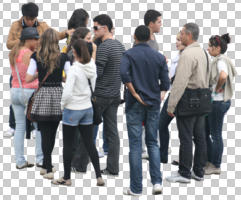 casual, cutout, cutout groups, cutout people, day, eye level view, group, natural light, people, standing, summer