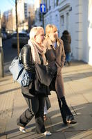 afternoon, day, England, eye level view, London, natural light, people, side, street, The United Kingdom, walking, winter, winter, woman